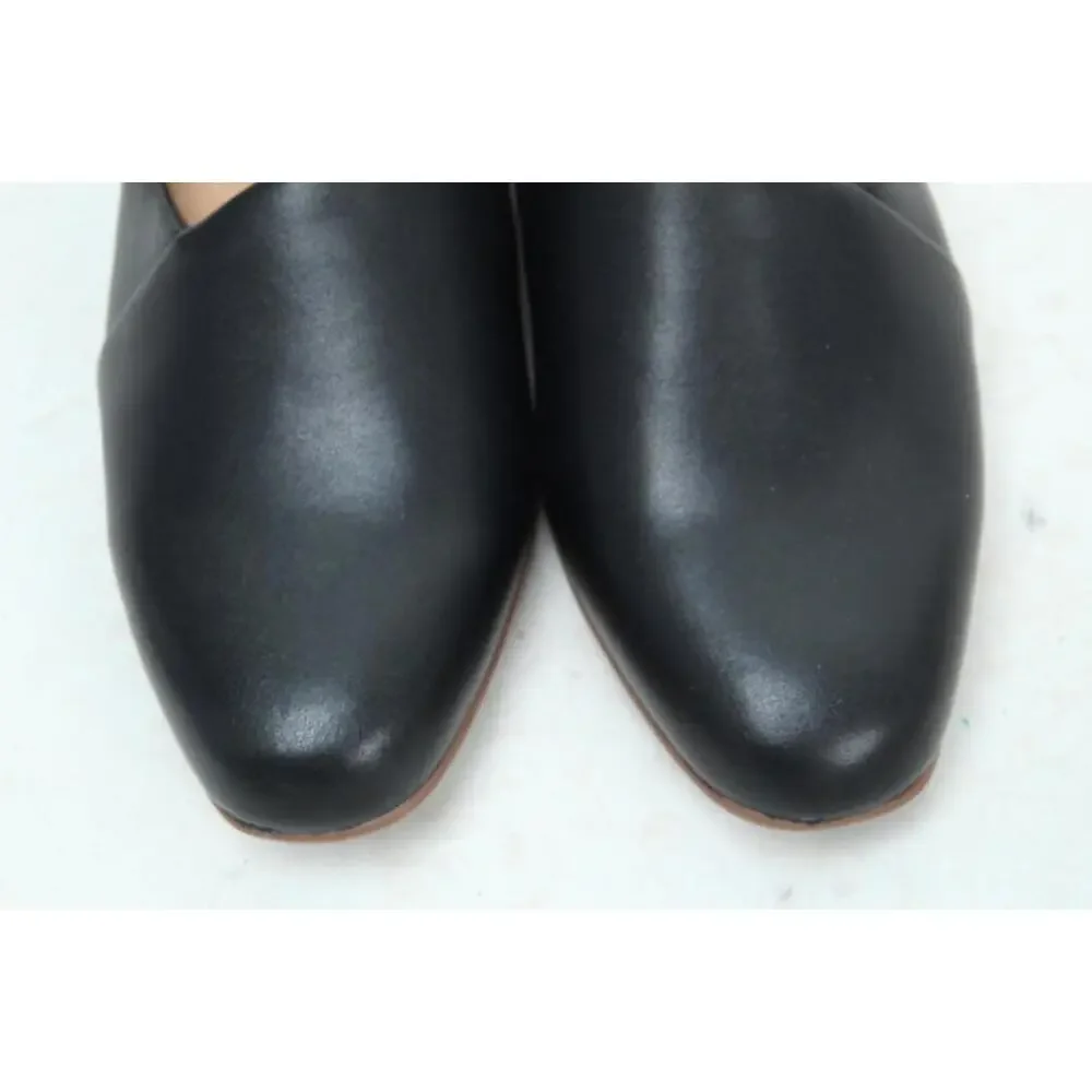 Clark's Collection Juliet Palm Slip-On Leather Flats Black Loafer Womens 10 M